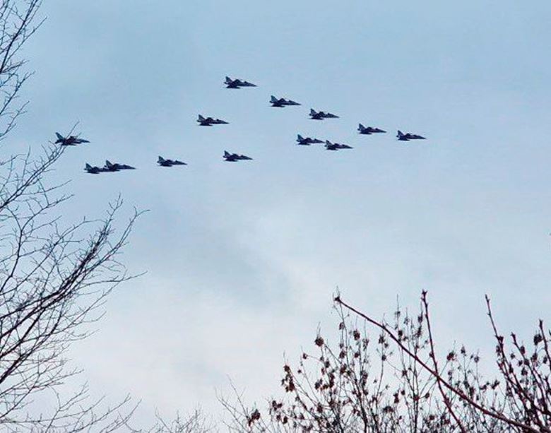 Svenske jagerfly over Hvidovre